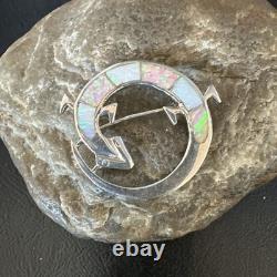 Pink Gilson Opal Gecko Lizard Navajo Sterling Silver Inlay Pin Pendant 1.520223