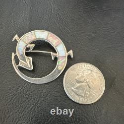 Pink Gilson Opal Gecko Lizard Navajo Sterling Silver Inlay Pin Pendant 1.520223