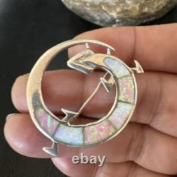 Pink Gilson Opal Gecko Lizard Navajo Sterling Silver Inlay Pin Pendant 1.520223