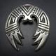 Powerful Vintage Hopi Sterling Silver Overlay Pin/brooch Naja Shawl Wings