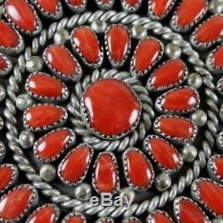 Price Reduced Vintage Coral Cluster Pin/Pendant Alice Quam