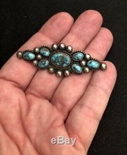 PriceDrop! Collectible Navajo Silver Pin with BEAUTIFUL Persian Turquoise