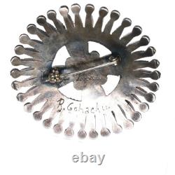 R Gchachu Zuni sterling needlepoint pin