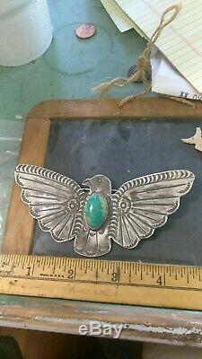 RARE Fred Harvey NAVAJO STERLING Butterfly Pin tested ready to wear Nice