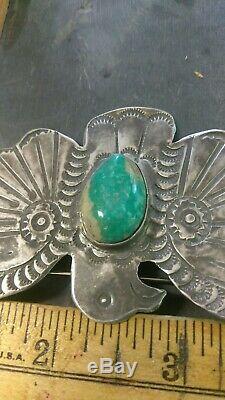 RARE Fred Harvey NAVAJO STERLING Butterfly Pin tested ready to wear Nice