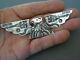 Rare Native American Sterling Silver Thunderbird Whirling Logs Stamped Pin