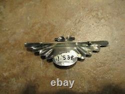 RARE OLD 1940's Fred Harvey Era Navajo Sterling Silver DOUBLE THUNDERBIRD Pin