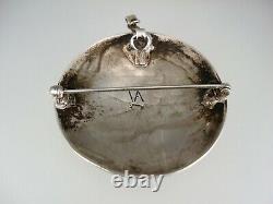 RARE OLD Vidal Aragon KEWA STERLING SILVER 4 DIRECTIONS PIN NECKLACE PENDANT