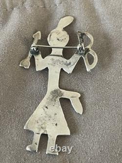 RARE Vintage Native American Hopi Mudhead Pin