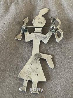 RARE Vintage Native American Hopi Mudhead Pin