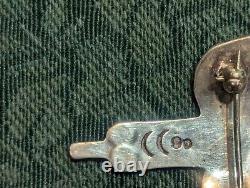 RARE Vintage Navajo STERLING Turquoise PEYOTE BIRD Brooch Pin WILLIAM SINGER SD