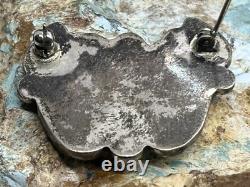 RARE Vintage Zuni Dan Simplicio Handmade Sterling & Turquoise Blossom Brooch Pin