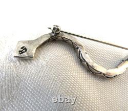 RJH Ron Joe Henry Snake Pin Navajo Sterling Silver 14k Gold 3 7g Native