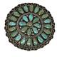 Rt Hallmark Navajo Sterling Silver Turquoise Cluster Southwest Pin Pendant