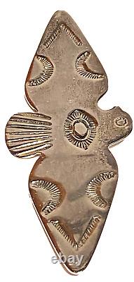 Ra Navajo Sterling Silver Native Thunderbird Artisan 3 Smokes Trading Brooch Pin