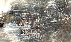 Ra Navajo Sterling Silver Native Thunderbird Artisan 3 Smokes Trading Brooch Pin