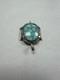 Rare Vintage Blue Turquoise Zuni Sterling Silver Turtle Pin/pendant L96