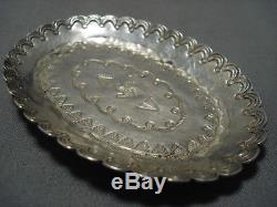 Rare1930's Whirling Logs Sterling Silver Native American Ashtray
