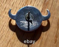 Ray Tracey Tribal Face Pin Sugilite Lapis Sterling Signed Unique! Navajo