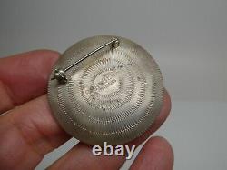 Roland H Begay Navajo Wedding Basket Design Copper & Sterling Brooch Pin