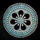 S/s & Turquoise Zuni Needlepoint Pin/pendant By Vincent & Socorro Johnson