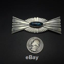 STUNNING Vintage NAVAJO Sterling Silver BISBEE TURQUOISE Bow Tie PIN/BROOCH