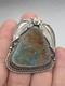 Sam Piaso Native American Sterling Silver Turquoise Pendant Pin