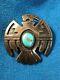 Signed Ted Wadsworth Sterling Silver Turquoise Thunderbird Pin Hopi Native Amer
