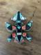 Signed T&Egrave;m&Egrave; Zuni Sterling Turquoise Coral Inlay Knifewing Pin