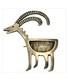 Skilful Patrick Yellowhorse Vintage Navajo Goat Pin Brooch Sterling Silver