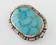 Sleeping Beauty Turquoise Pendant/pin Hand Signed By Carmichael Haloo