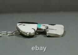 Snoopy Pin Pendant inlay Turquoise Zuni Artist Shenel Comosona Peanuts zunitoon