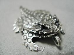 So Detailed! Navajo Sterling Silver Horned Toad Native American Pin