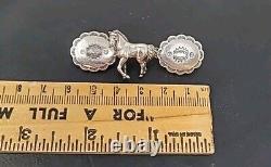 Southwestern Coucho Sterling Silver Horse Brooch