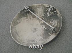 Southwestern Native American Hopi Sterli Silver Mudhead Kachina Pendant Pin 1.7