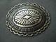 Southwestern Native American Navajo Sterl Silver Concho Pin Stamps Repousse 2.5