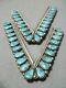 Spectacular Vintage Navajo Turquoise Sterling Silver Collar Pins Old