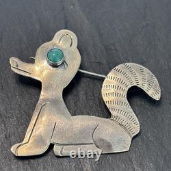 Stamped Navajo Vintage Figural Animal Brooch Heart sterling silver Turquoise L2a Stamped Navajo Vintage Figural Animal Brooch Heart sterling silver Turquoise L2a