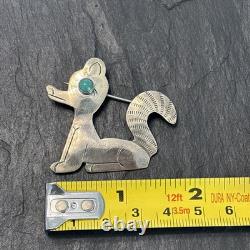 Stamped Navajo Vintage Figural Animal Brooch Heart sterling silver Turquoise L2a Stamped Navajo Vintage Figural Animal Brooch Heart sterling silver Turquoise L2a
