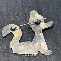 Stamped Navajo Vintage Figural Animal Brooch Heart sterling silver Turquoise L2a Stamped Navajo Vintage Figural Animal Brooch Heart sterling silver Turquoise L2a