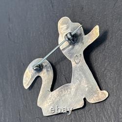 Stamped Navajo Vintage Figural Animal Brooch Heart sterling silver Turquoise L2a Stamped Navajo Vintage Figural Animal Brooch Heart sterling silver Turquoise L2a