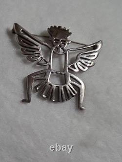 Sterling Navajo Native American Pin Brooch Belinda Woody Knifewing Kachina BB