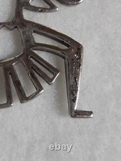 Sterling Navajo Native American Pin Brooch Belinda Woody Knifewing Kachina BB