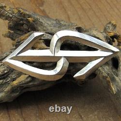 Sterling Silver Abstract Sandcast Pin