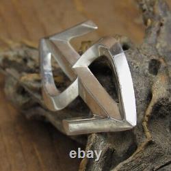 Sterling Silver Abstract Sandcast Pin