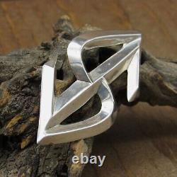 Sterling Silver Abstract Sandcast Pin