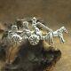Sterling Silver Cast And Stamped Horse Drawn Cart Pin