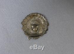 Sterling Silver Native American Indian Chief Ashtray Pin Tray