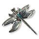 Sterling Silver Native American Navajo Turquoise Dragonfly Brooch Pin