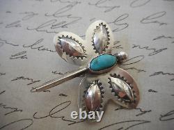 Sterling Silver Oscar Alexius Turquoise Dragonfly Pin Brooch T56R8